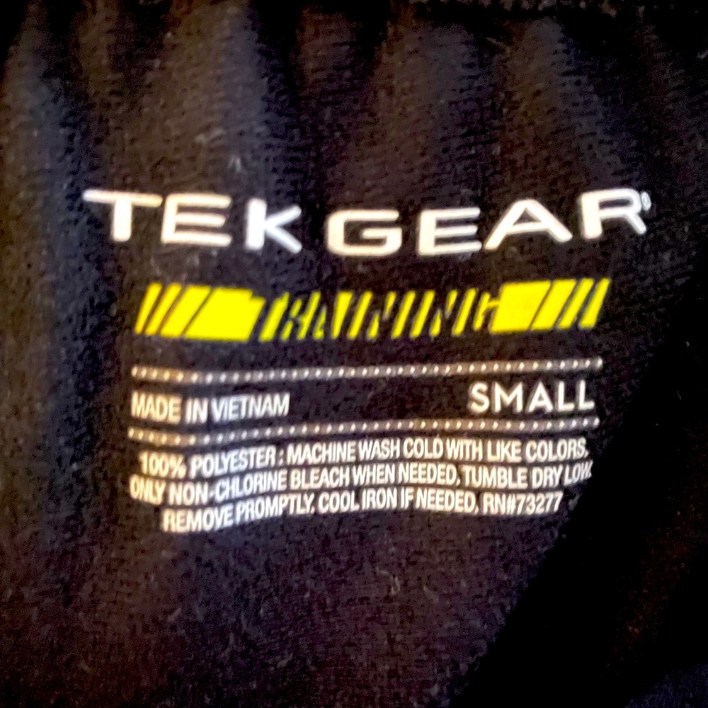😎 Men’s TekGear Black Athletic Pants w/white stripes in excellent condit… - Picture 5 of 5